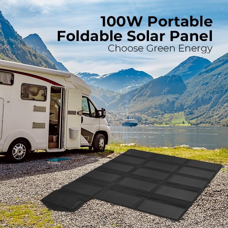 Cargador de paneles solares portátiles de 100w de energía solar flexible para estación de energía de RV