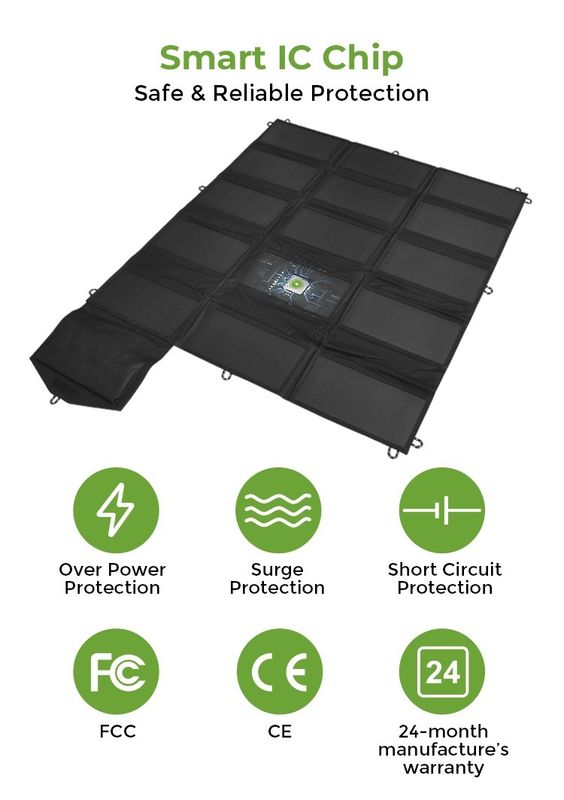 Cargador de paneles solares portátiles de 100w de energía solar flexible para estación de energía de RV