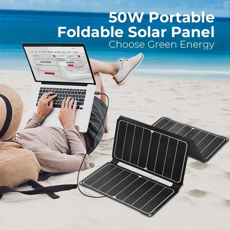 Panel solar monocristalino de 18V 50W para teléfonos celulares de diseño portátil y versátil