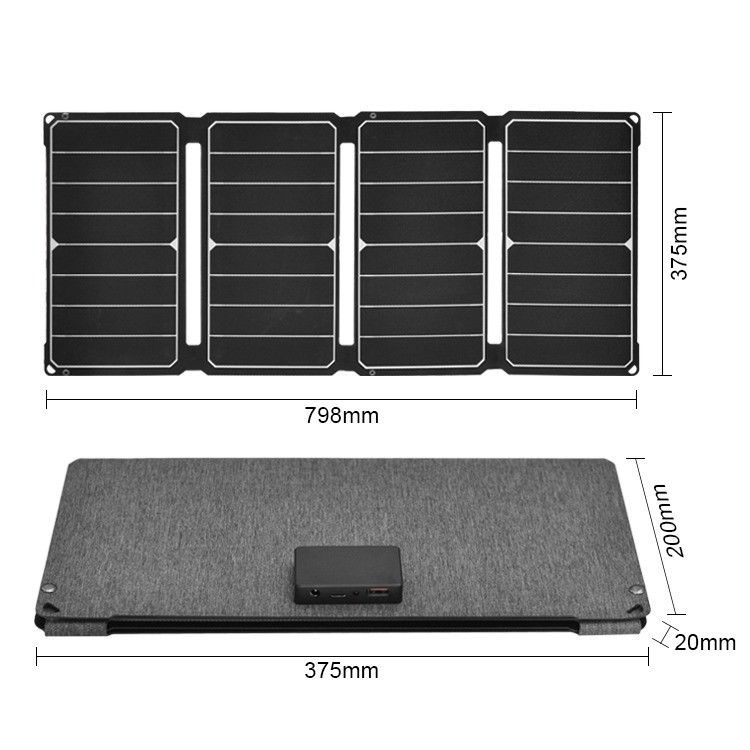 Panel solar monocristalino de 18V 50W para teléfonos celulares de diseño portátil y versátil