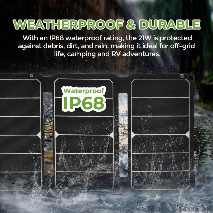 Última célula solar IP68 30W 12V panel solar plegable perfecto para otras aplicaciones