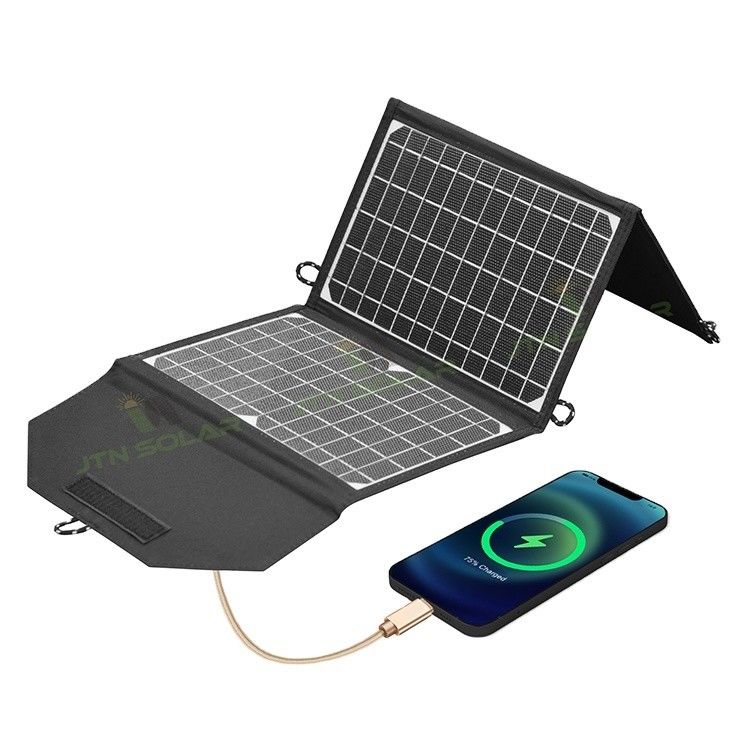 Camping al aire libre personalizado ETFE 21W cargador solar plegable plegable paneles solares portátiles con puerto USB