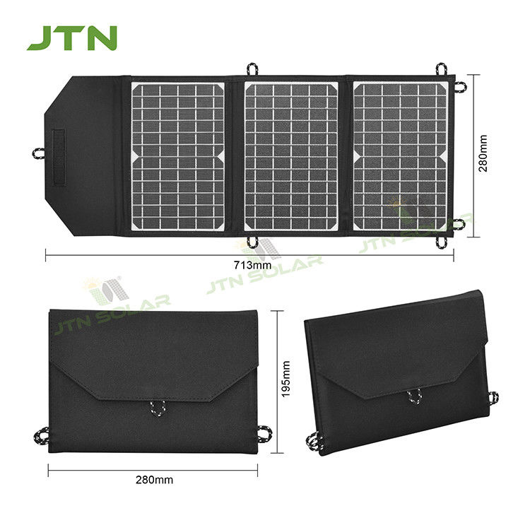 Camping al aire libre personalizado ETFE 21W cargador solar plegable plegable paneles solares portátiles con puerto USB