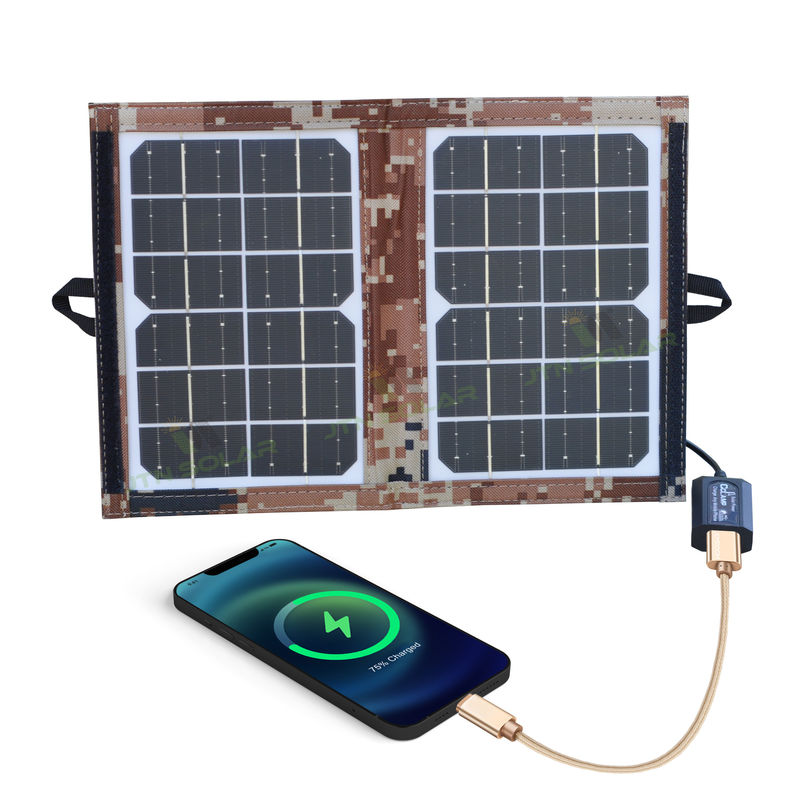 156.75mmx156.75mm Tamaño de célula 6W Panel solar portátil y plegable para acampar al aire libre