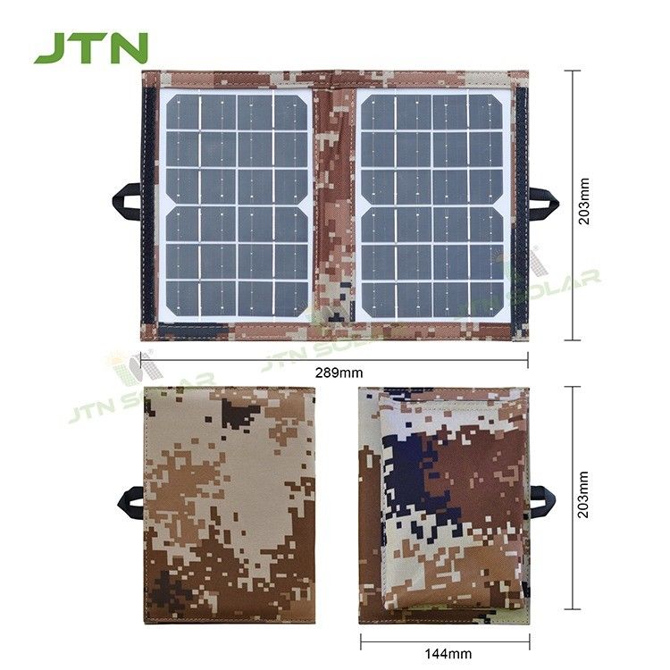 156.75mmx156.75mm Tamaño de célula 6W Panel solar portátil y plegable para acampar al aire libre