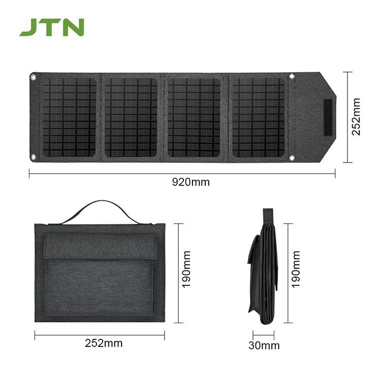 Cargador de paneles solares de diseño plegable de 24W/30W para computadoras portátiles y teléfonos al aire libre