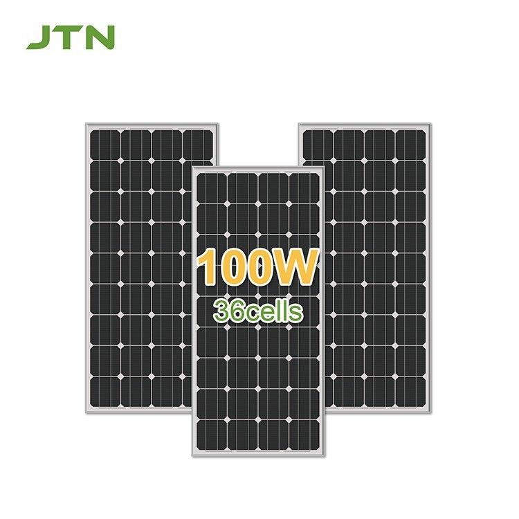 Panel pequeño 50W 70W 100W Panel solar Paneles con barandillas negras para sistemas pequeños 12V 48V