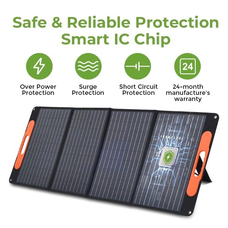 100w 120w 180w 200w 300w 400w Panel fotovoltaico plegable de carga solar para emergencias