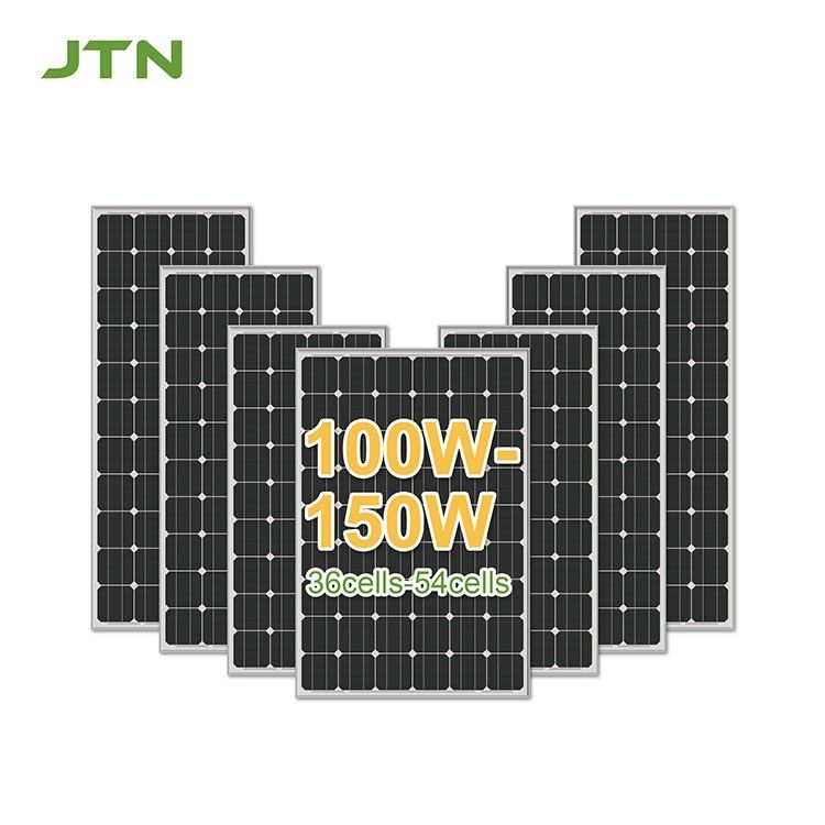 Panel fotovoltaico mono negro de 100 W y 170 W con material de superficie PET/ETFE/VÍSTULO