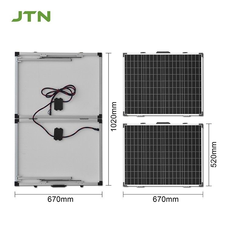 Panel solar plegable fotovoltaico de 100W con certificación CE/FCC/ROHS/PSE de 12 años de fabricación