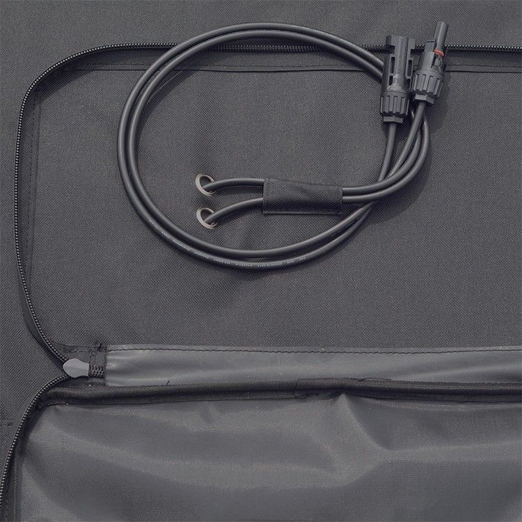 156.75mmx156.75mm Células Bolsa solar plegable de 100W con salida USB MC4 y diseño portátil