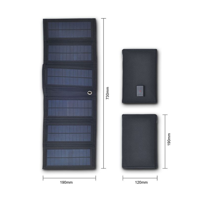 Celdas de energía solar 14w 15w Panel plegable de cargador de teléfono solar con material de superficie PET/ETFE