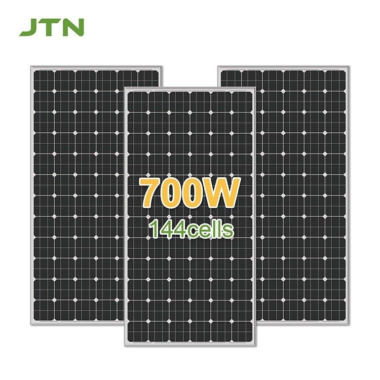 12 años de fabricación HJT módulo solar panel de células fotovoltaicas solar 700w 210mm panel solar de alta potencia con barandillas