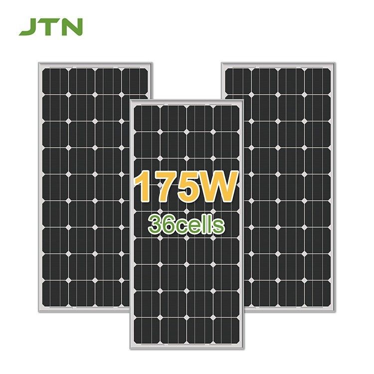 Material de superficie de PET/ETFE/vidrio 175W Paneles solares mono para el sistema de energía solar en el hogar