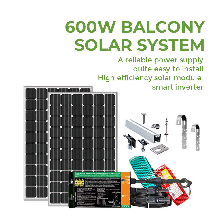 Montado en el techo Sistema solar mono balcón 300W 375W 600W 800W Instalación sin complicaciones