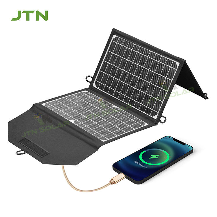 Panel solar portátil ligero con puerto USB monocelular de 20W para hogares móviles