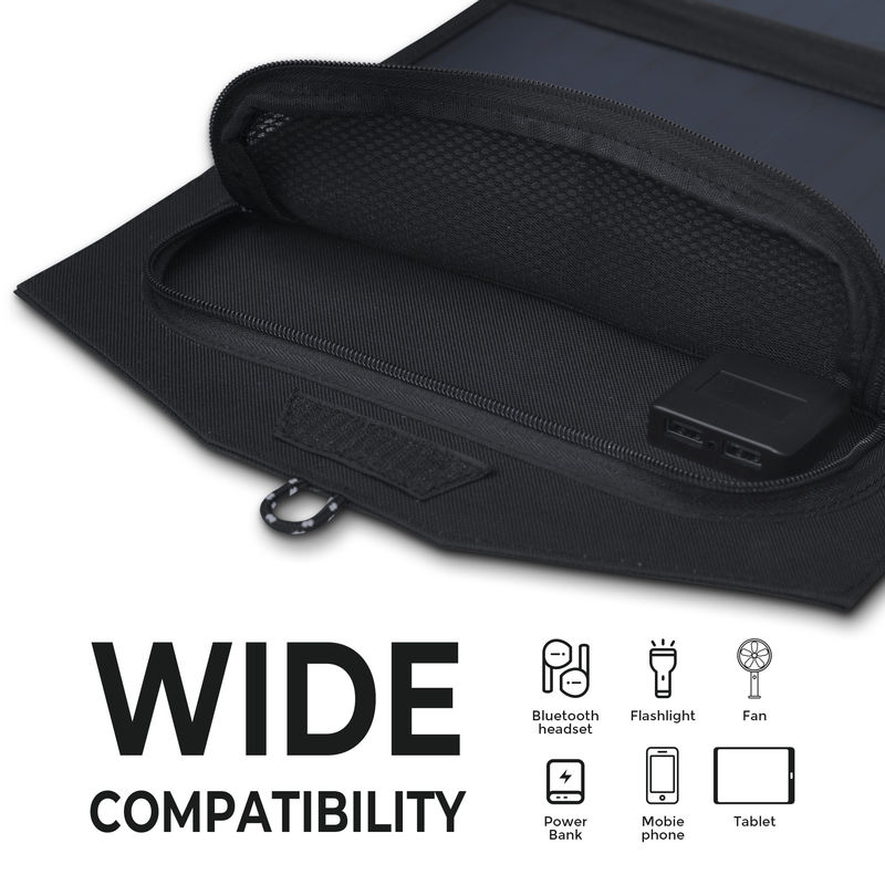 740g de energía solar ETFE 3 plegado 21w 20w panel solar plegable portátil cargador solar plegable bolso para teléfono
