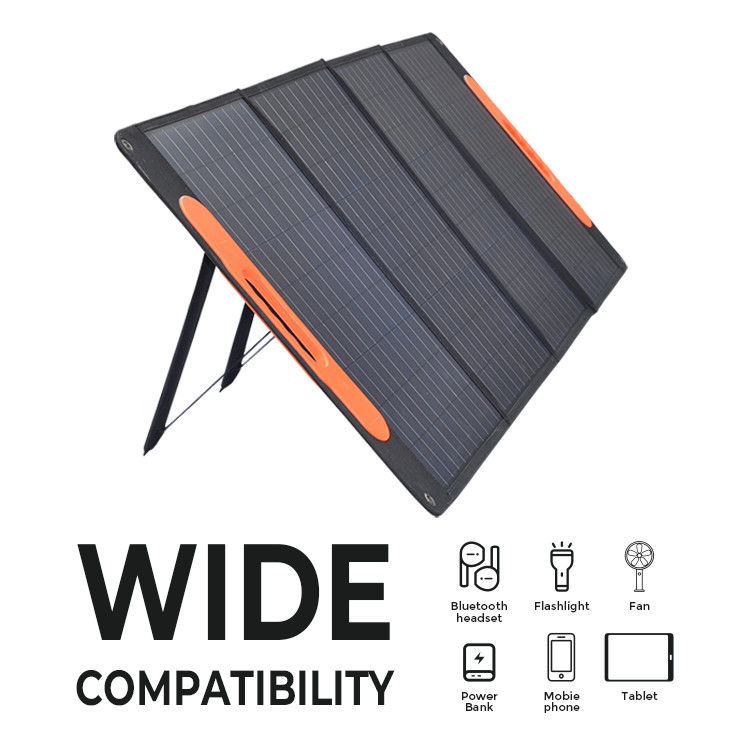 Flexibles y ligeros paneles solares portátiles Silicio monocristalino para caravanas al aire libre 120w