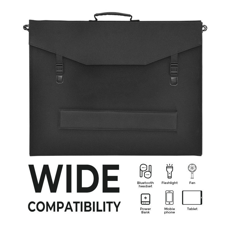 Panel solar plegable mono Cargador portátil de energía solar de 200W Tipo-C Salida 9V