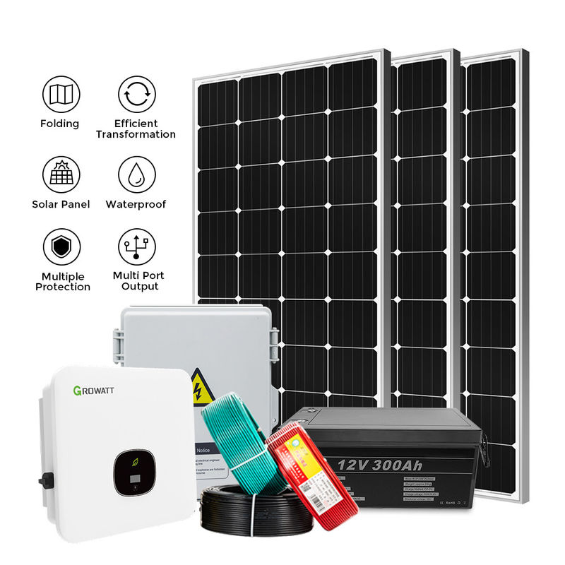 Sistema de energía solar fuera de la red 10Kw Energía verde Generador solar inversor híbrido